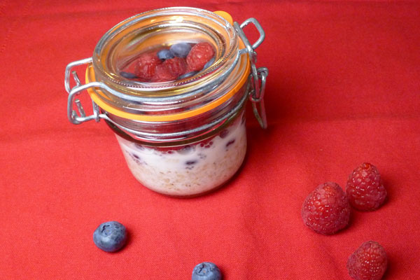 Receta de avena con moras y babina Plus