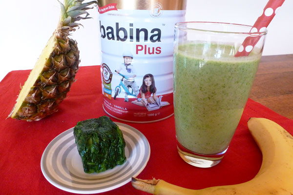 Entdecken Sie unser leckeres Rezept für einen Green-Smoothie mit babina Plus.